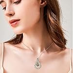 Gifts for Women-Tahitian-Black-Pearl-Necklace- Gift for Wife Wedding Birthday Anniversary - Mom Girlfriend Her on Mothers Day Valentines Day Christmas - 18K Gold Plated Sterling Silver Pearls Pendant With Urquoise - Image 2