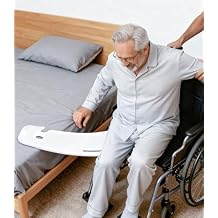 VOCIC Slide Transfer Board, Slide Assist Device for Transferring or Seniors from Wheelchair to Bed, Slide Board with Handle, Weight Capacity 440 lbs, AY07
