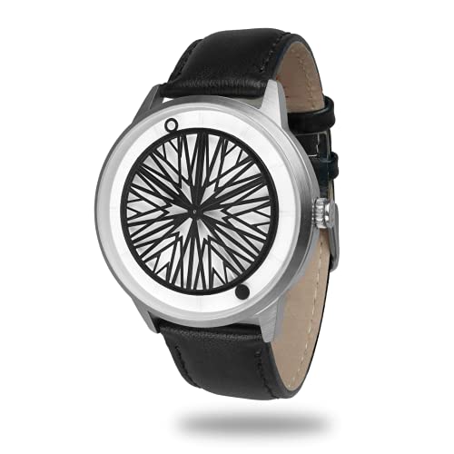 [Humism] ヒューミズム 腕時計 幾何学 アート 模様 おしゃれ デザイン デザインウォッチ ファッション レザーベルト メンズ レディース 39mm 手巻き (ライゾーム)