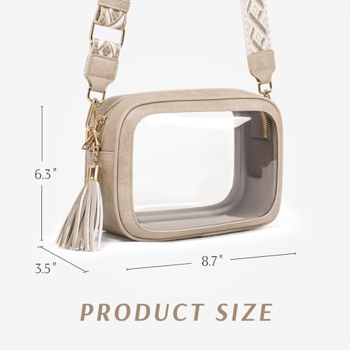Image of Unilily Clear Bag for Stadium Events, Clear Purse Stadium Approved Crossbody Bag for Concerts Sports Festivals Events Women