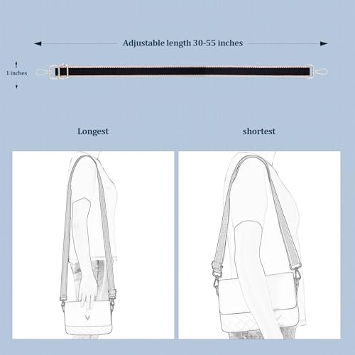Image of chushui 1 inch Purse Strap,Replacement Crossbody Strap Adjustable Shoulder Strap for Handbag Bag