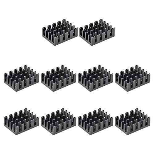 Disipador térmico negro 19x14x7mm de muesca cruzada para GPU de bajo perfil