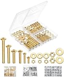 Mr. Pen- Bolts, Nuts, and Washers Assortment Kit, 113 pcs, Gold Nuts and Bolts Kit