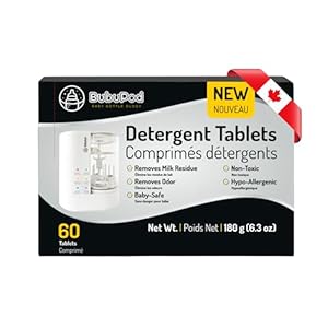 Baby Bottle Washer Detergent Tablets – Compatible with Baby Brezza Bottle Washer Pro, Momcozy Washer, Grownsy Washer, Bubupod Washer