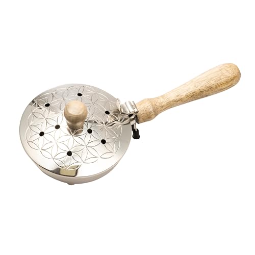 NKlaus Räucherpfanne Baum des Lebens Silber 20cm lang Räucherwerk Weihrauch und Harze 15863