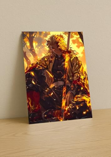 Image of NIJUKA Anime Printed A4 Size Metal sheet Poster For Home And Room Decoration | For Anime Art Fans Boys And Girls (Raingoku New Look Fanart)