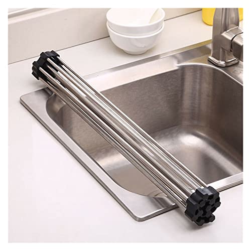FSLLOVE FANGSHUILIN Acessórios de Cozinha Escorredores de Prato sobre Pia Organizador Suporte Dobráv
