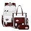 3pcs Red&white