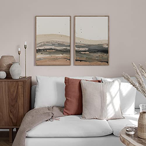 Peinture images pour salon paysage abstrait, lot de 2 affiches nordiques 60x90cm anti-reflet