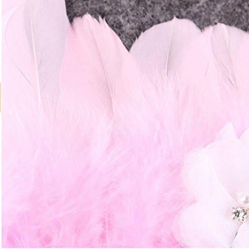 Miniatura 7 de Jackcell Accesorios de fotografía, disfraz de alas de ángel, accesorios para fotos de niña con diadema de flores (rosa), Rosado