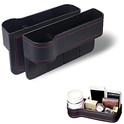 2 Pezzi Scatola Portaoggetti per Auto, Scatola Portaoggetti per Seggiolino Auto, Tasca Laterale Console, Organizer per Tasca Laterale Dell'Auto, Tasche a Fessura Della Sedile, Adatto a Tutte le Auto