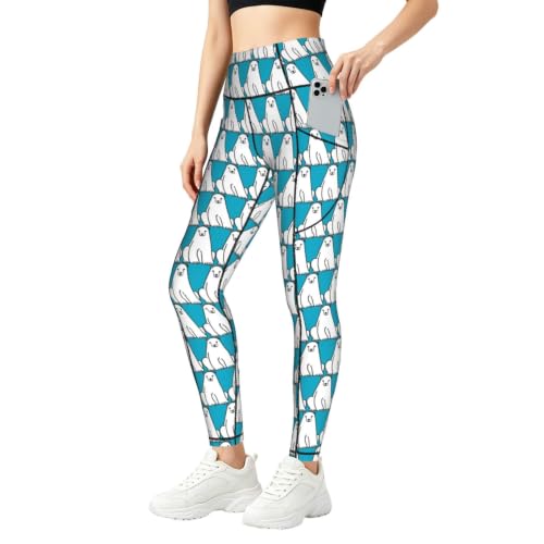 Pantalones de yoga opacos con bolsillos para fitness y running casual