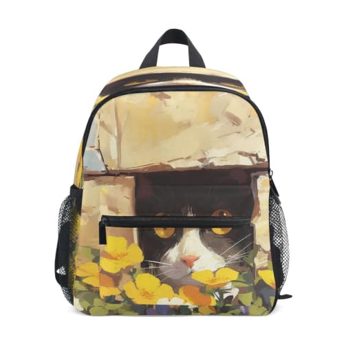 Sac d'école maternelle chat noir pour les sorties au parc et le préscolaire