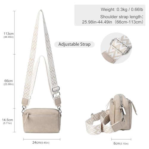 Gladdon Small Crossbody Bags for Women Vegan Leather Trendy Purse with Wide Shoulder Strap2