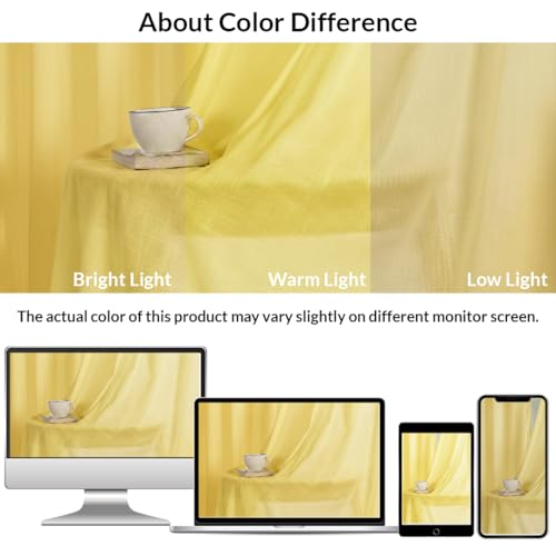 Image of HOMEMONDE Sheer Curtains for Living Room, Bed Room - Transparent Curtain Home Decor