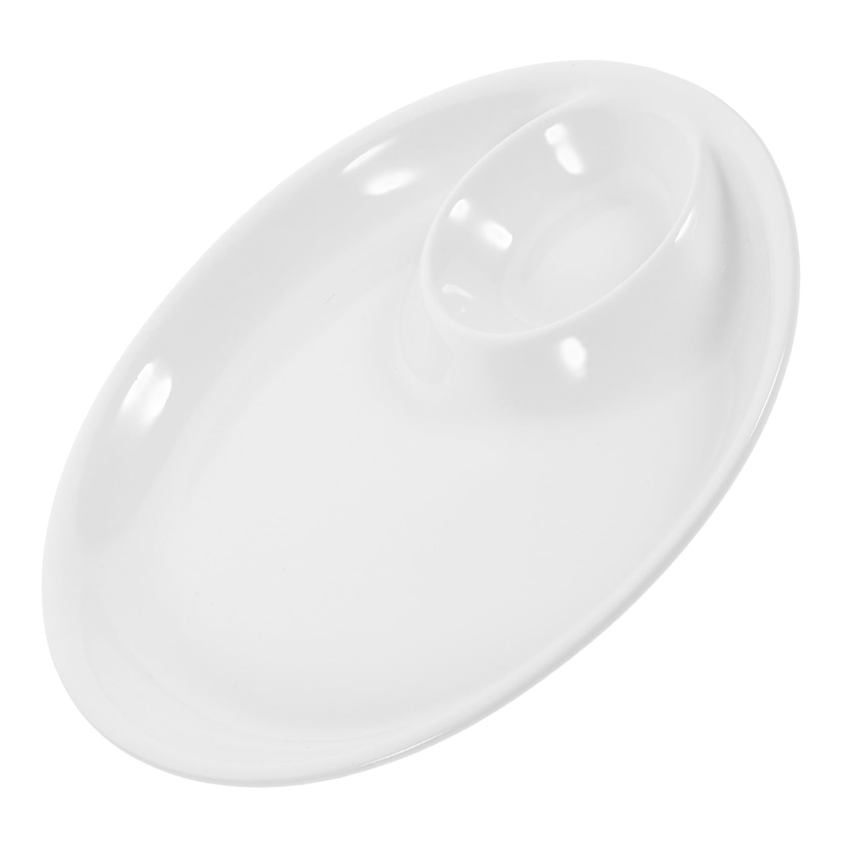 BEBEMOKO up and Sandwich Plate Ceramic Divided Serving Dishes Dishwasher Safe for Breakfast Lunch Dinner