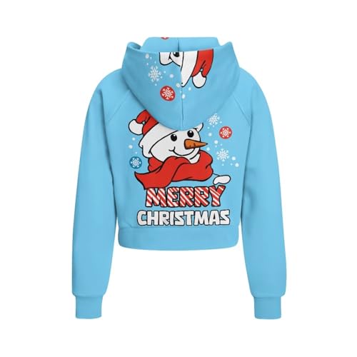 Girls Hoodies Graphic Sweatshirt for Kids Half Zip Pullover Cute Clothes Teens Crop Tops with Pockets 5-142