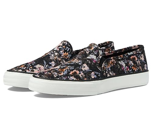Image of Keds Womens Double Decker Canvas Slip On Sneakers Shoes Casual - Black