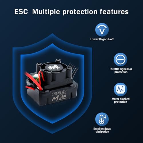 Moteur sans balais ensemble combiné ESC pour voiture télécommandée tout-terrain - 4