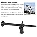 Tripod Extension Arm, Aluminum Alloy, 25mm Diameter, 19.3 Inch Length - Strong Locking System, 360 Degree Rotation, Ideal for Photography