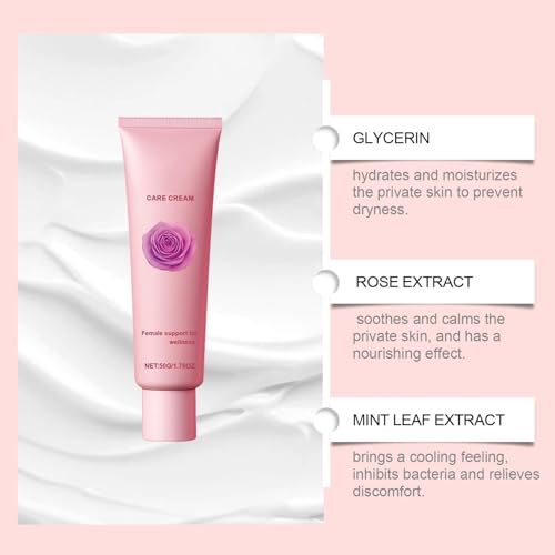 50 g Female Private Care Cream, Massage Care Cream, Soothing Moisturising Cream with Herbal Extracts, Natural Skin Whitening for Intimate, for Rejuvenating the Intimate Area (1) - Image 5