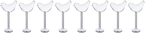 Miniatura 2 de Hemoton Juego de 8 copas de vino, copas de vino con forma de pájaro, copas de Martini para vacaciones, aniversario, cumpleaños, bodas, fiestas