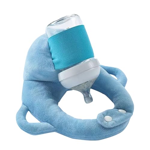 Image of Miocololy Baby Bottle Holder,Self Feeding Support Pad for Hands Free Bottle Feeding,Drying Rack Bottle (Blue2)