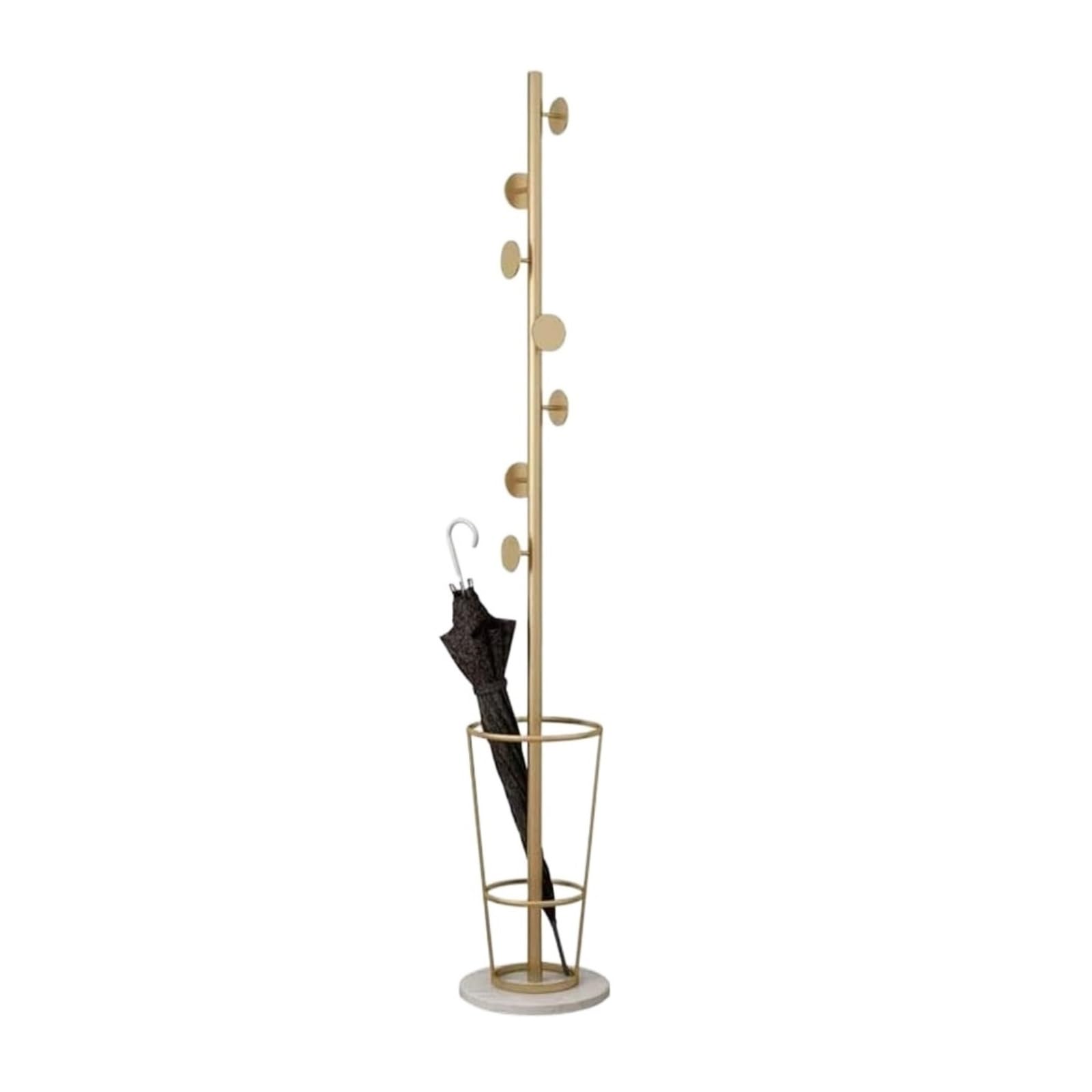 FCXWEVR Coat Rack Coat rack metal coat rack, freestanding coat rack with umbrella stand, coat rack tree, easy to assemble coat rack (Color : A, Size : 170 * 33cm)