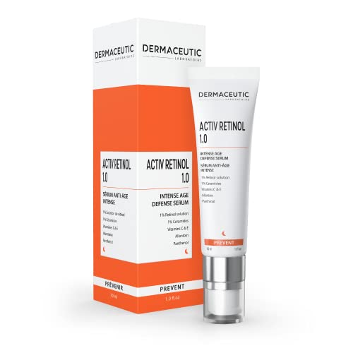 Dermaceutic Activ Retinol 1.0 – Siero al retinolo anti-età a intensità elevata – Siero viso con retinolo e vitamina C/E – 30 ml