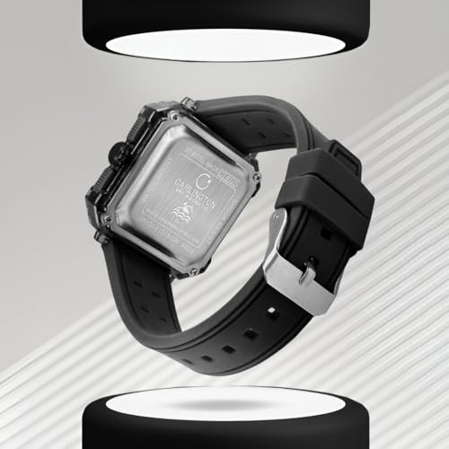 Carlington Velocity CT 8121 Analog-Digital Sports Watch, Black - Image 3