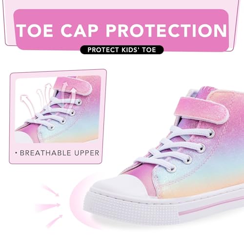 Kids Toddler Sneakers Girls Boys High Top Canvas Shoes Unisex-Child Casual Shoes4