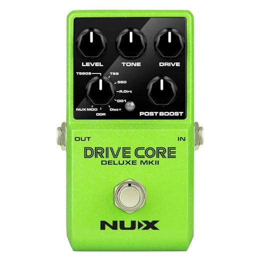 NUX Drive Core Deluxe MKII Overdrive Pedal – 8 modos analógicos True Bypass, Post Boost, Stompbox compacto – Para guitarra eléctrica, amplificador de tubo, FX Loop, Pedalera, Boss, JHS, unidad