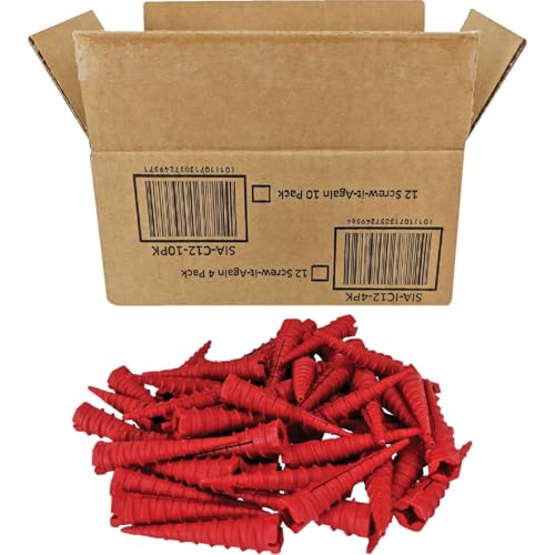 Screw-It-Again #2 to #16 Thread x 2 In. Red Plastic Wood Anchor (50 Ct.) - 1 Each