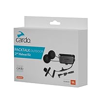 Cardo 2° Casco da Esterno, PACKTALK Outdoor 2nd Helmet Kit-Sistema di Comunicazione Ideale per Sci, Snowboard e Ciclismo Unisex, 2024