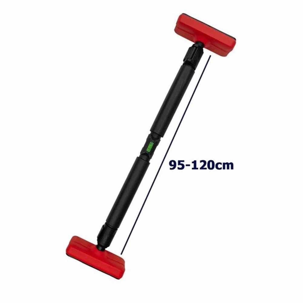 Vetrineinrete® Barra per trazioni da porta regolabile da 95 a 120 cm fissaggio senza viti sbarra per allenamento bicipiti dorsali tricipidi addominali carico max 200 kg