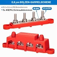 Spurtar Sammelschiene Busbar Verteilerblock 4x M8 3x M4 Schraubklemmen – Ansicht 3