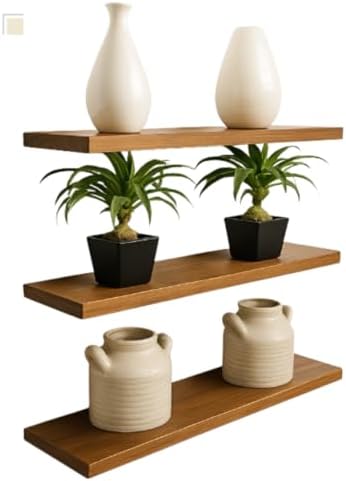 Kit Prateleiras MDF 60x15cm Para Livros e Enfeites (Freijo)