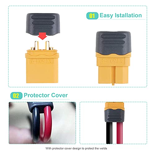 ZHITING 12 Coppie di Connettori XT60H Plug