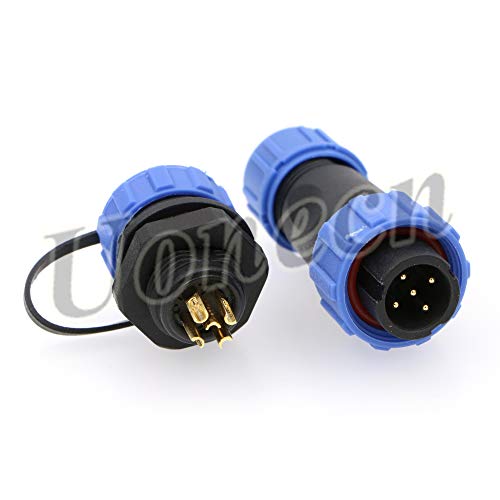 Conector impermeable Uonecn SP13 5 Pin pack 3 unidades miniatura 2