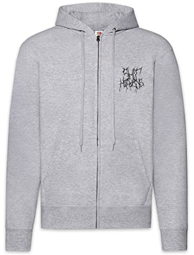 Sweat à capuche Blackmetal veste zippée sweat-shirt coton noir homme