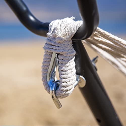 Superjare Hammock With Stand, 2 Person Heavy Duty Hammock Frame, 450Lbs Capacity, Hammock For Outside, Portable Hammock With Carrying Bag, For Beach, Camping, Backyard - Blue/Green #TOP6