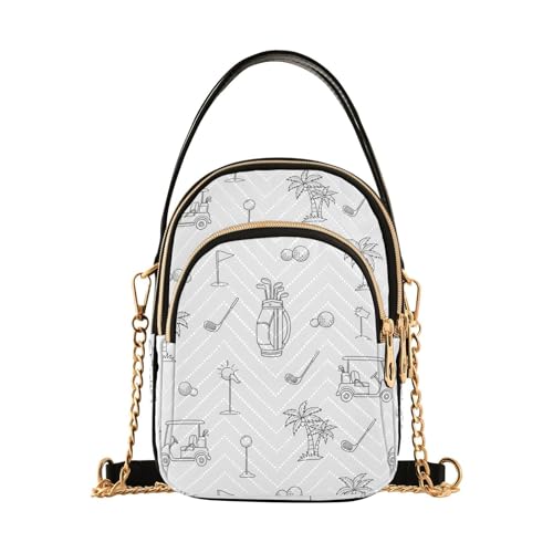 Image of MCHIVER Golf Crossbody Bag for Women Cell Phone Purse Wallet with Removable Chain Shoulder Handbag