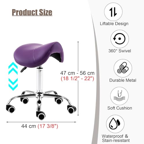 Tabouret selle de coiffeur et technicienne de cils - 3
