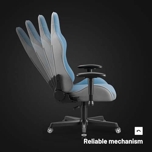 Sedia da Gaming X-Starter | Sedia Gaming Ergonomica in Tessuto, Braccioli Regolabili, Meccanismo di Inclinazione | Sedia per PC, Gaming Chair, Poltrona da Ufficio | Azzurro - Sedia gaming - Immagine 5