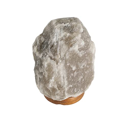 SudoreWell® - Lampada in cristallo di sale, colore grigio, 2-3 kg, proveniente da Salt Range, Pakistan