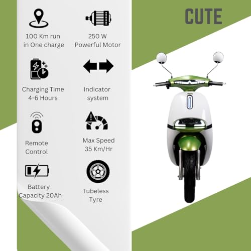 Image of JEEVA Cute Electric Bike with Rechargeable Battery for Adults | Non-RTO EV Bike with 100 Kms Range | Waterproof Motor | High-Capacity Lithium Battery 64V 31.2AH | Anti-Theft Lock System