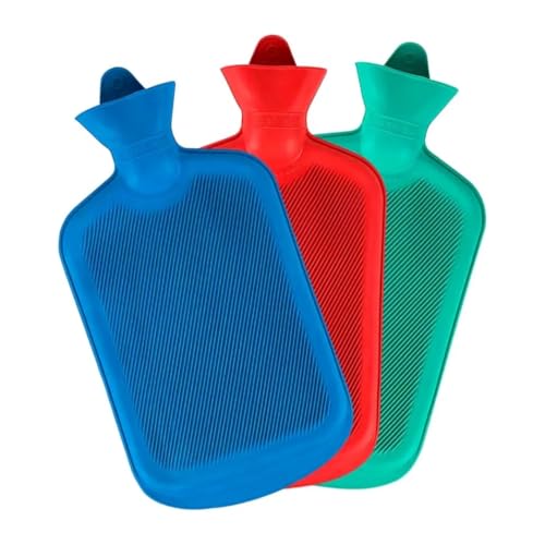 Bolsa Térmica de Borracha para Água Quente – Alívio de Dores, Cólicas e Estresse – Ideal para Uso Corporal e Relaxamento – Capacidade 1L