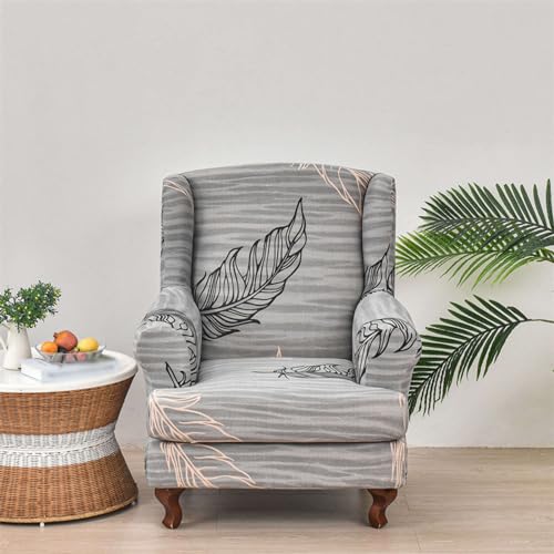 Housse fauteuil à oreilles extensible lot de 2 pour protéger votre salon