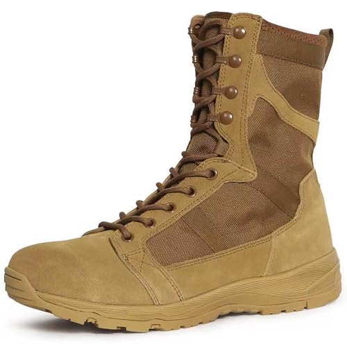 Ultralight 8 inch Mid Ankle Military Swat Desert Boots Hiking BootsTrekking Backpacking Outdoor Tactical Combat Work Boots