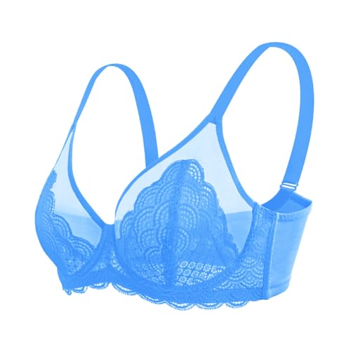 Image of HSIA Minimizer Bras for Women Large Bust Full Coverage Lace Plus Size Bra - Mermaid Scales